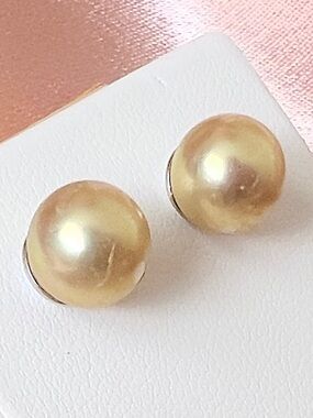 Majorica RM B1 Pearl Stud Earrings 925 Sterling Silver Posts Women Girls Gift